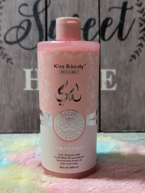 Kiss Beauty Pink Shampoo Bottle -Yara scented